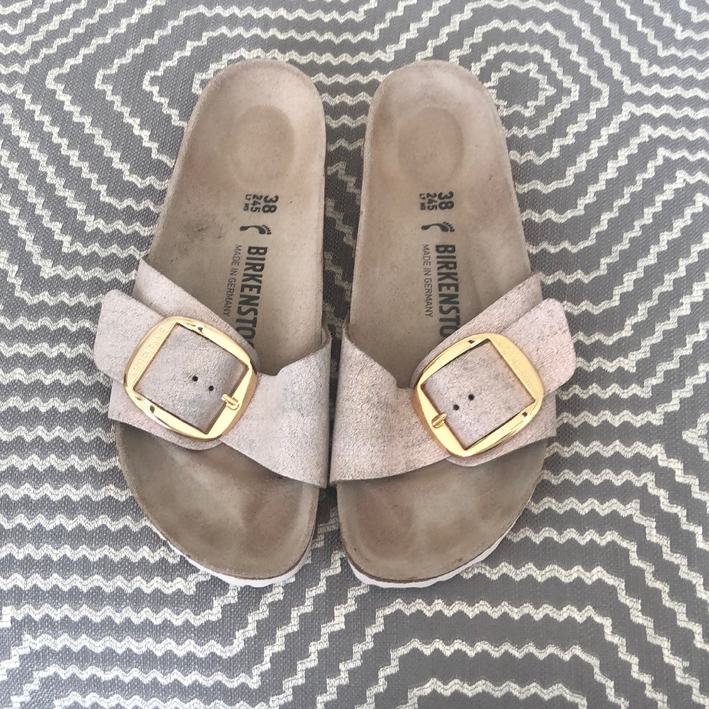 Birkenstock Madrid Sandals - Washed Metallic Rose